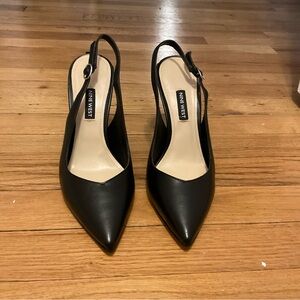 Nine West Black Slingback Heels. Size 7.5
